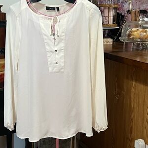 Apt. 9 Women's Ivory Blouse with Button Detail